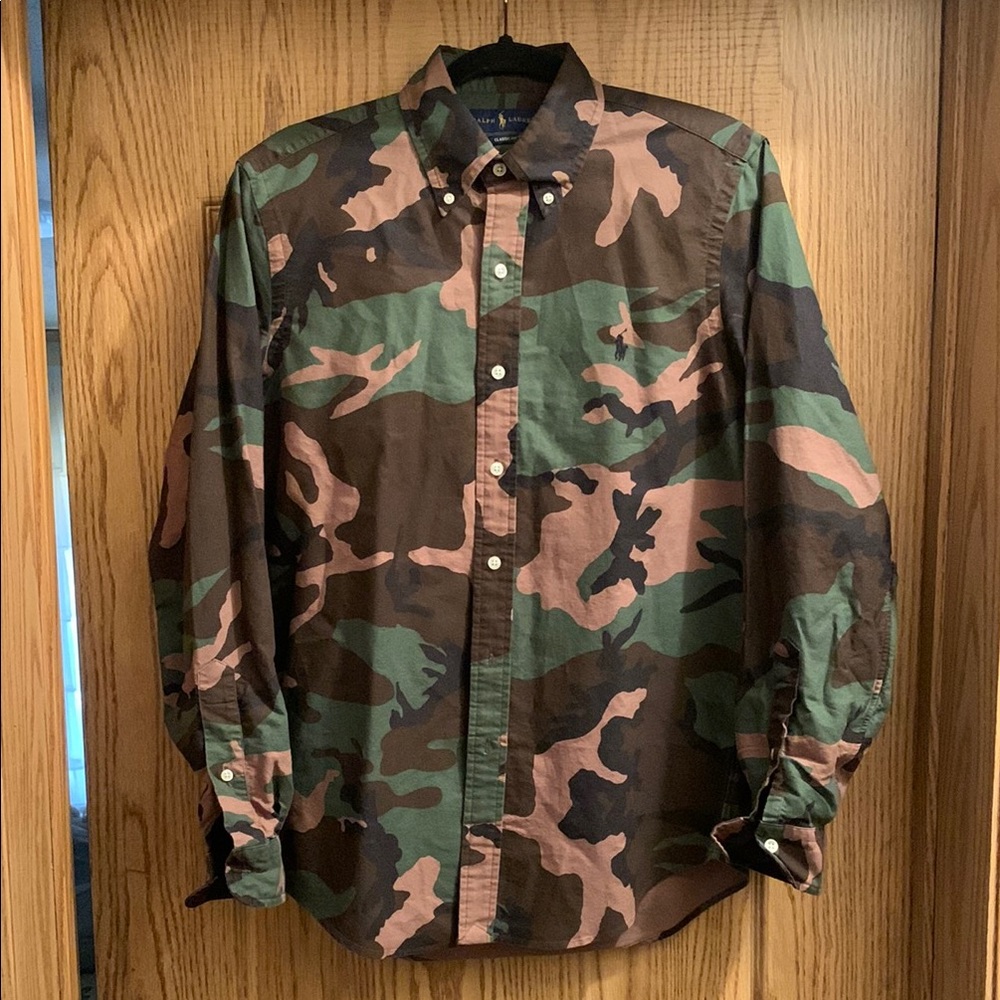Camouflage Button-Up ralph Lauren shirt